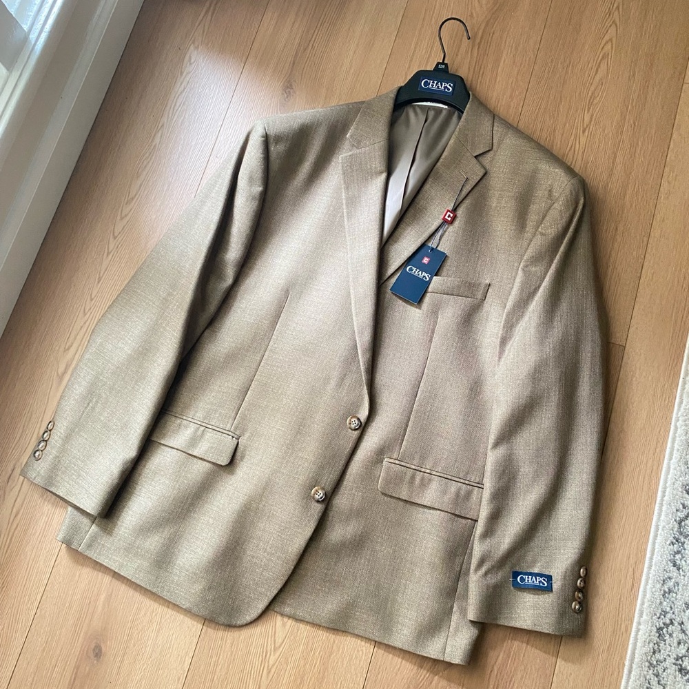 Chaps Men's Tan/Brown Two-Button Sport Coat